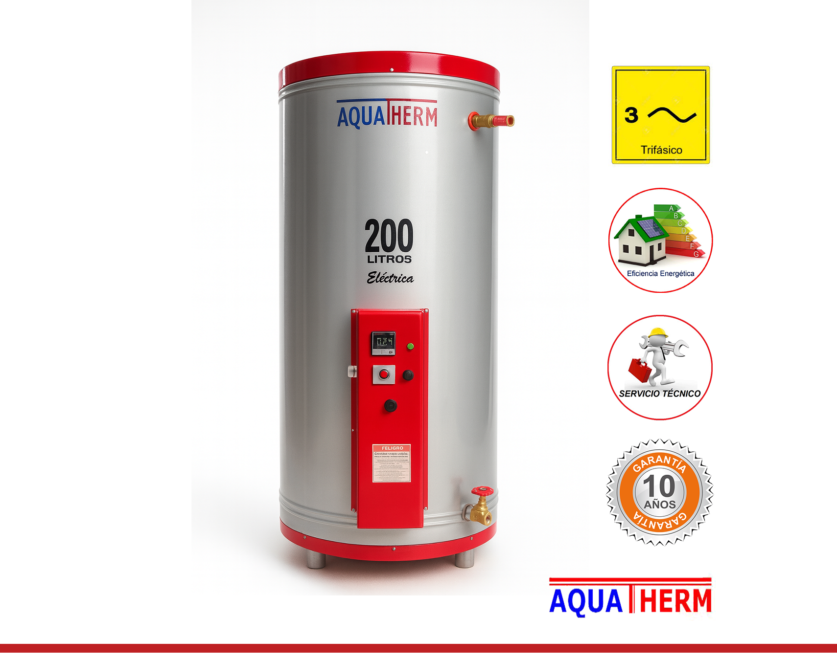 TERMA ELECTRICA INDUSTRIAL - TRIFASICO - 200 LITROS